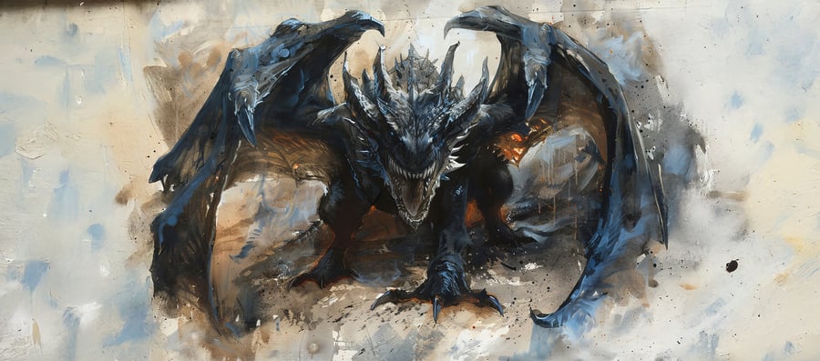 Fierce Dragon Portrait 11oz Mug, Epic Watercolor Fantasy Art on Ceramic