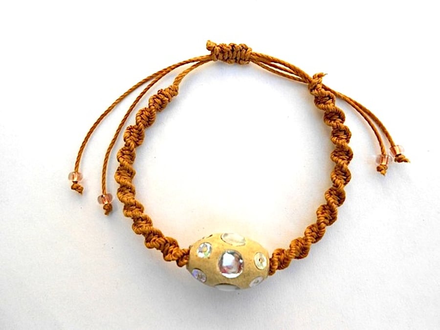 Gold Macramé Bracelet Or Anklet