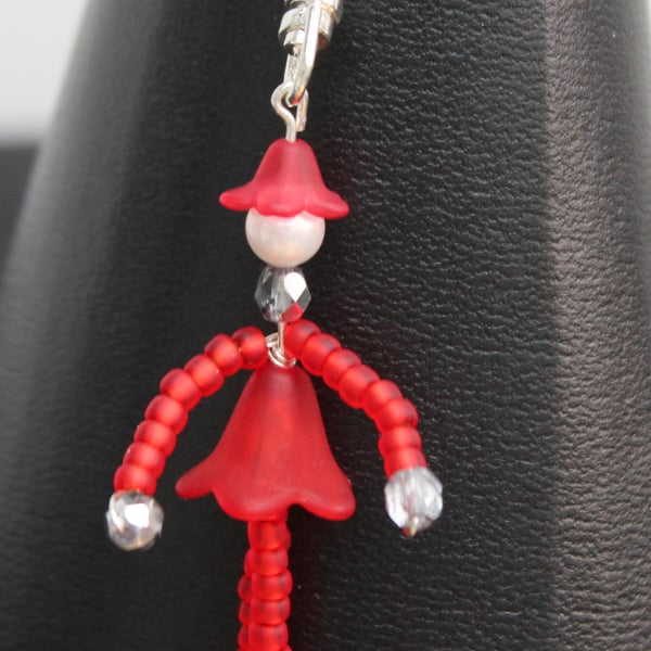 Red fairy bag charm