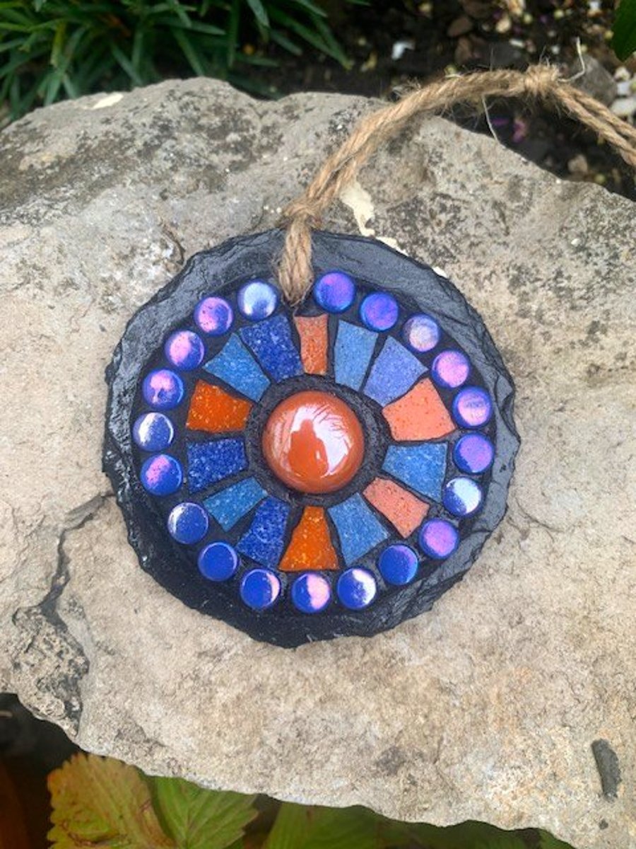 Orange & Blue Mandala Mosaic