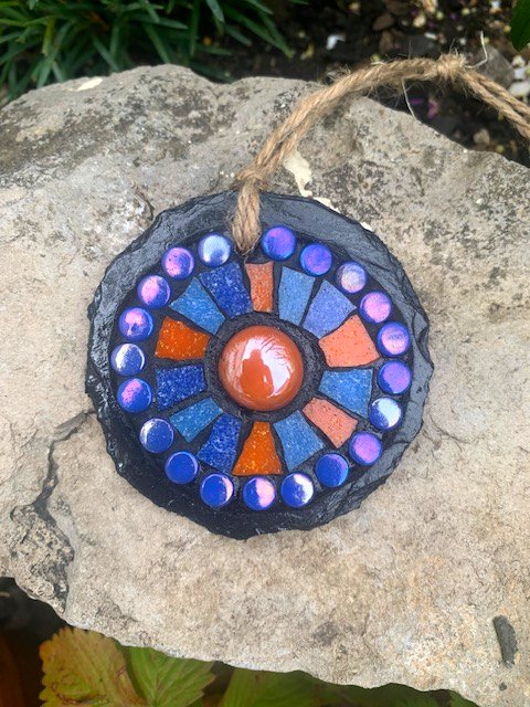 Orange & Blue Mandala Mosaic