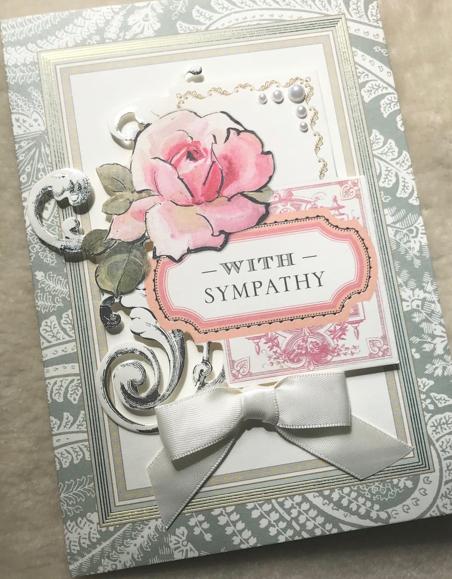 Luxury Handmade Non Religious Sympathy Card