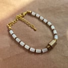 Afternoon Tea Bracelet, Lemon and gold. 