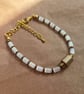 Afternoon Tea Bracelet, Lemon and gold. 