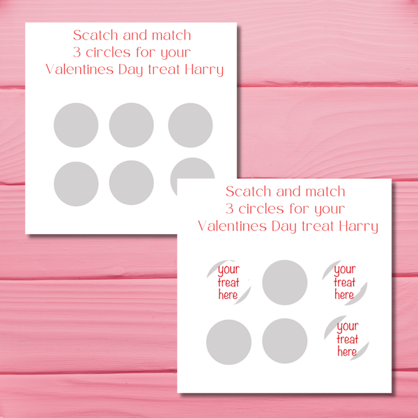  Personalised  Valentines Day Scratch Card,  personalised with any name, 