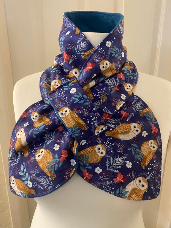 Neck warmer Scarf - neck gaiter - cowl - snood - Fleece Lined - Adult size 