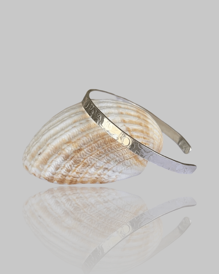 Elegant Silver Cuff Bangle
