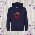 Personalised Car Hoodie For Children – Cute Vehicle Jumper With Name