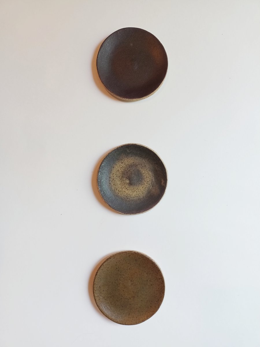 Set of 3 Small handmade plates