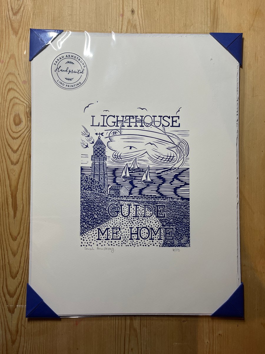 Limited Edition Lighthouse Lino Print