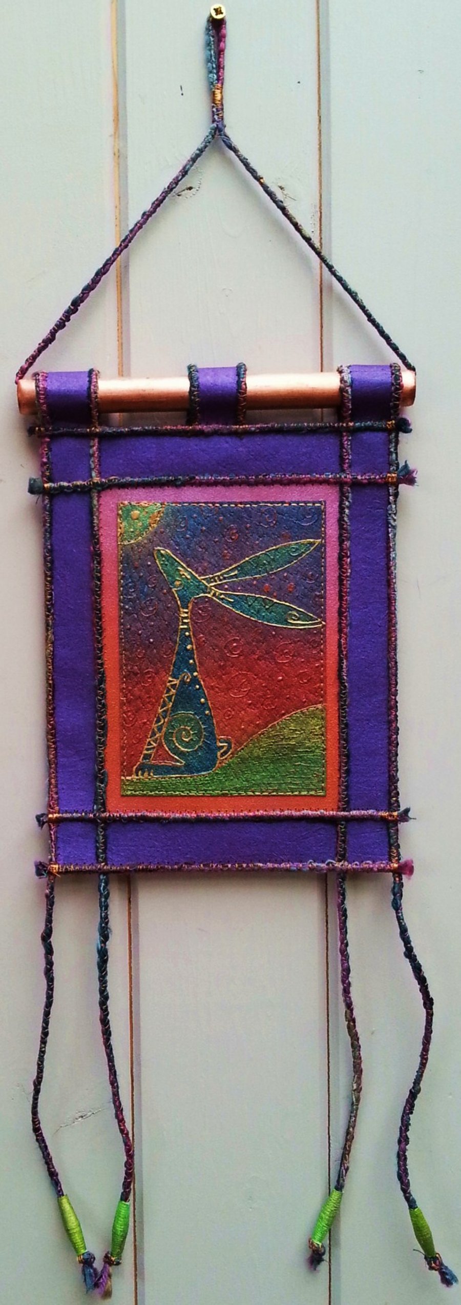 HHPO189 Moon Gazey Hare Wall Hanging 