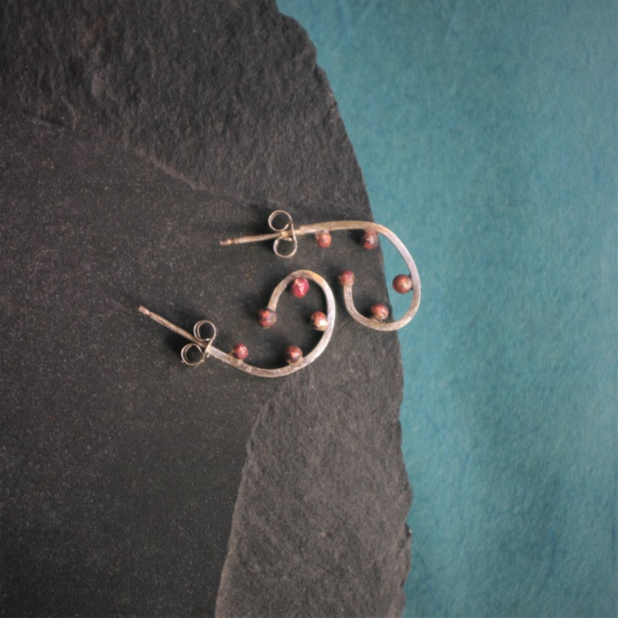 Silver Fern Frond Earrings