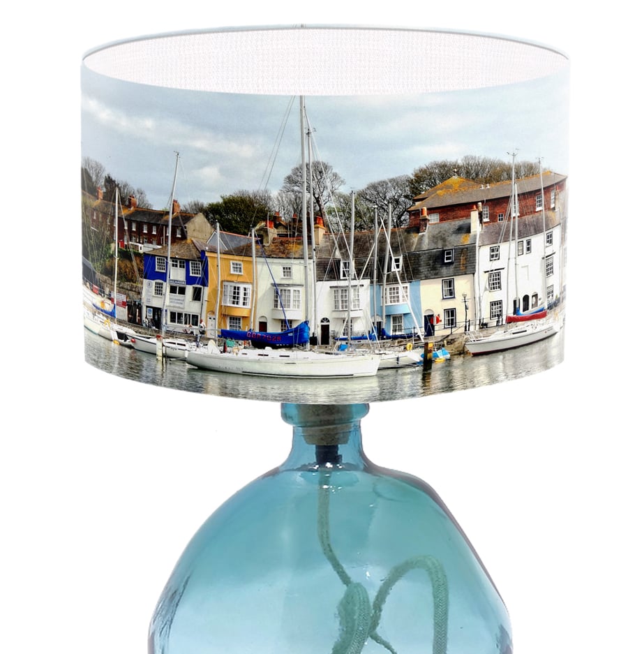 Photographic Lampshade, Weymouth Harbour, Dorset, Coastal Lamp