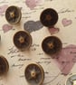 1 2" 12.7mm 20 Ligne Antique Brass Star Buttons - Image 2