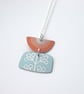 Orange retro flower pendant - Image 3
