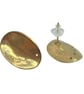 9ct Gold Ormer Shell Inspired Stud Earrings - Image 3