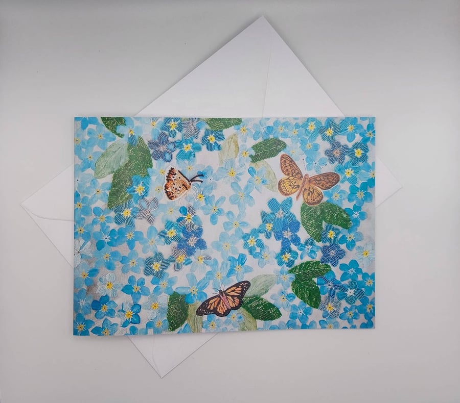 Forget-Me-Not Sympathy Greeting Card