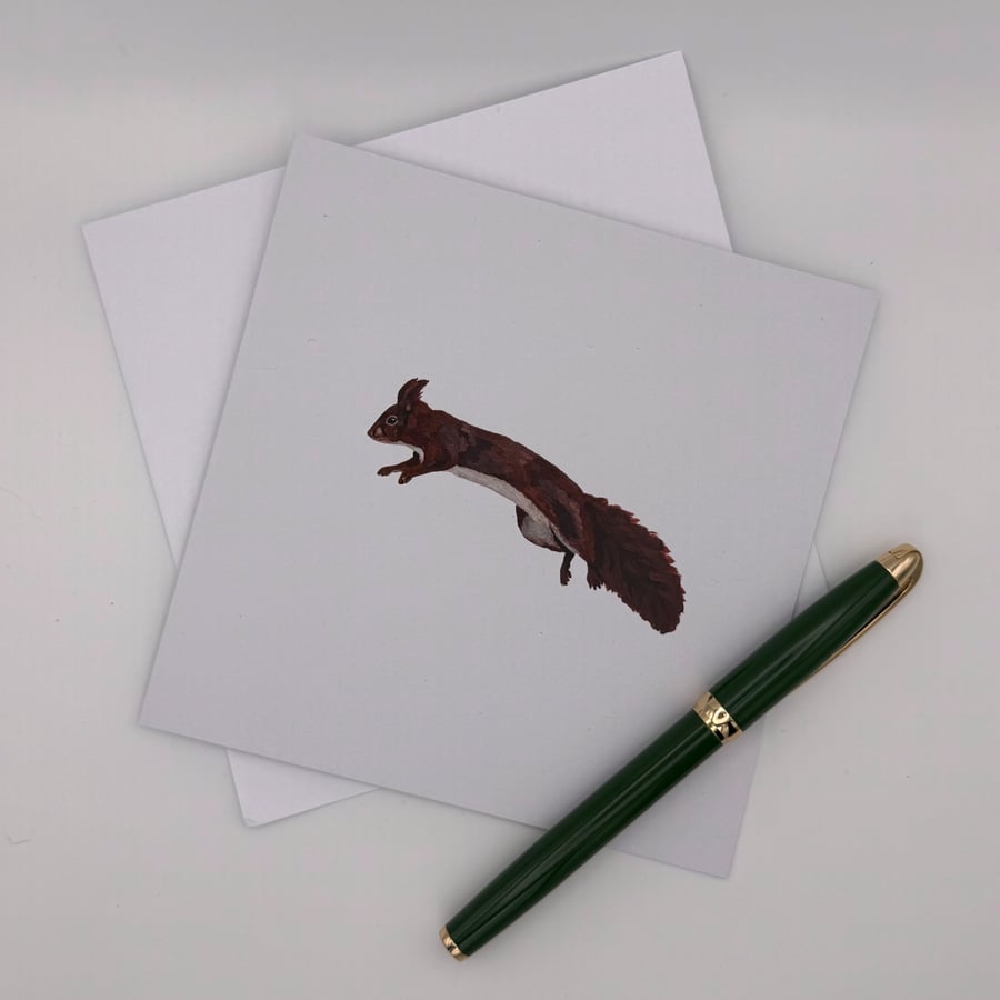 Perfectly Imperfect Red Squirrel Greetings Card