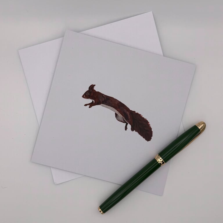 Perfectly Imperfect Red Squirrel Greetings Card