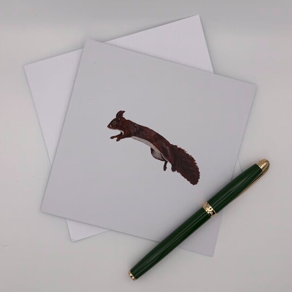 Perfectly Imperfect Red Squirrel Greetings Card