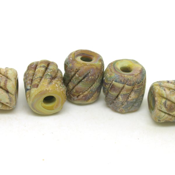 Rustic Raku Beads - SRA Lampwork