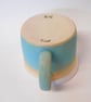 Mug Flared top Turquoise Blue ceramic. - Image 5