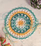 Summer Seconds Pre-Order - Handmade Tropical Round Doily in Shuttle Tatting