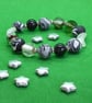Black and white sparkly polymer clay bracelet - Image 1