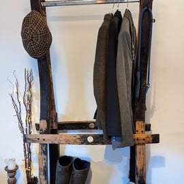 Whiskey Barrel Oak Clothing Rail