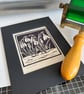 Lino Print - "Small Snowdrops" - Image 10