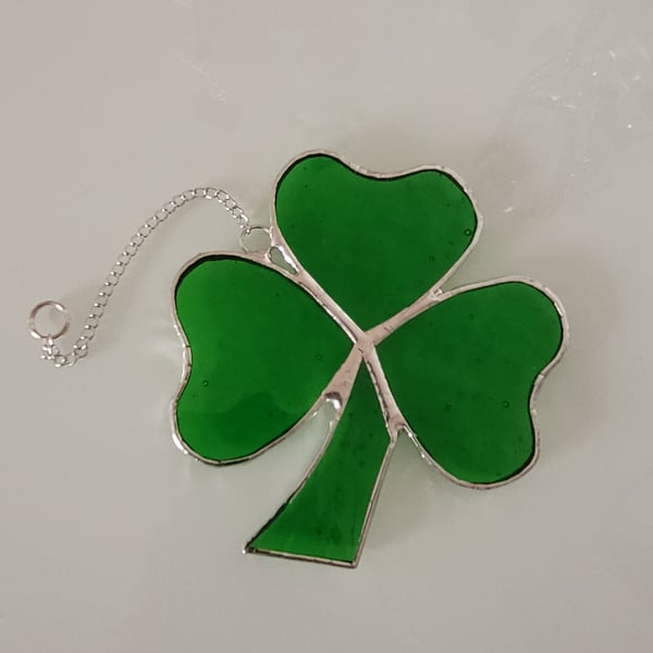       Stained glass   Irish  Shamrock 