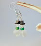 Christmas Snowman Earrings, Frosted Glass, Stocking Filler, Secret Santa Gift - Image 4