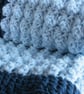Blue Baby blanket, a handmade extra thickness crochet baby blanket, shawl  - Image 3