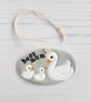 Swan and babies hanging decoration, Mother's Day gift - Image 2