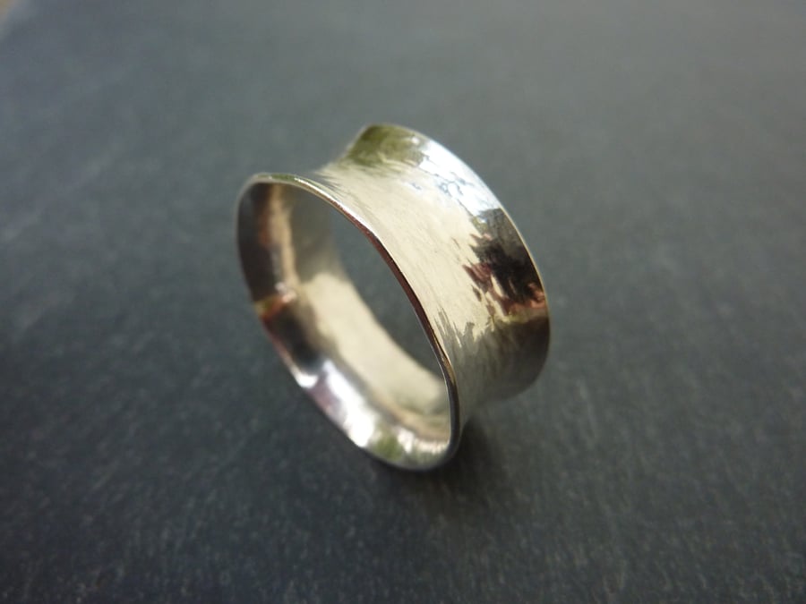 Sterling Silver Textured Anticlastic Ring