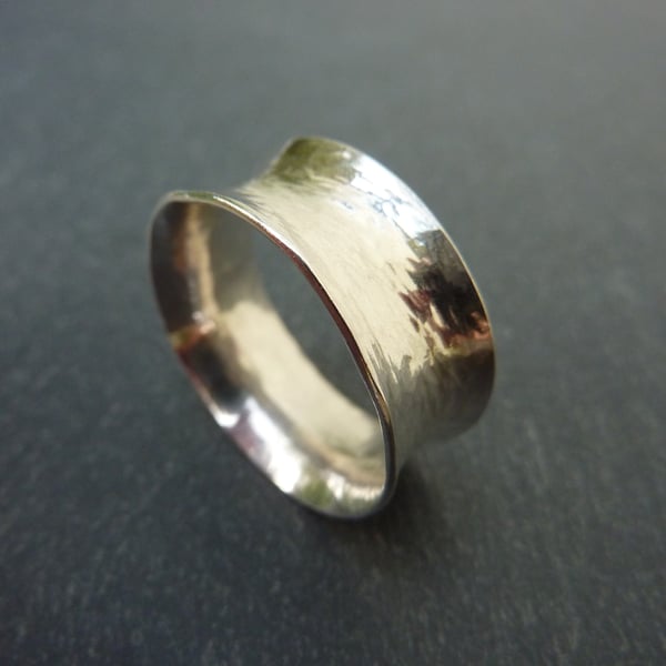 Sterling Silver Textured Anticlastic Ring
