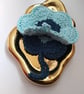 Crochet Flower Pouch - Mix of blue - Image 3