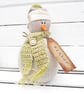 Handmade One of a Kind Primitive Snowman Decoration Free Standing - Image 2
