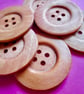 6cm Raised Edge LIGHT BROWN  Large Wood  Buttons  - Image 1