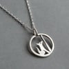 Tiny edge of the woods fox necklace
