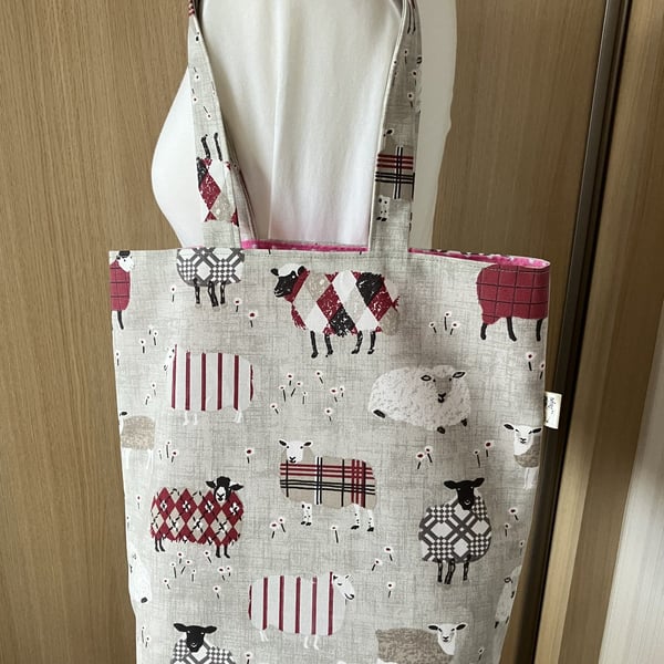 Sheep Tote Bag, Handmade in the UK
