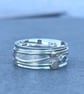 Aquamarine Sterling Silver Spinner ring, silver spinner ring, aquamarine ring,  - Image 2