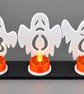 3D Printed Halloween Ghost Tealight Holder, Spooky Ghost Decoration 