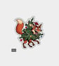 Unique Funny Christmas Sticker Xmas Decal For Adults - Fox Stuck In Tree