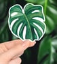 Monstera Leaf Sticker, Waterproof Vinyl - Image 1