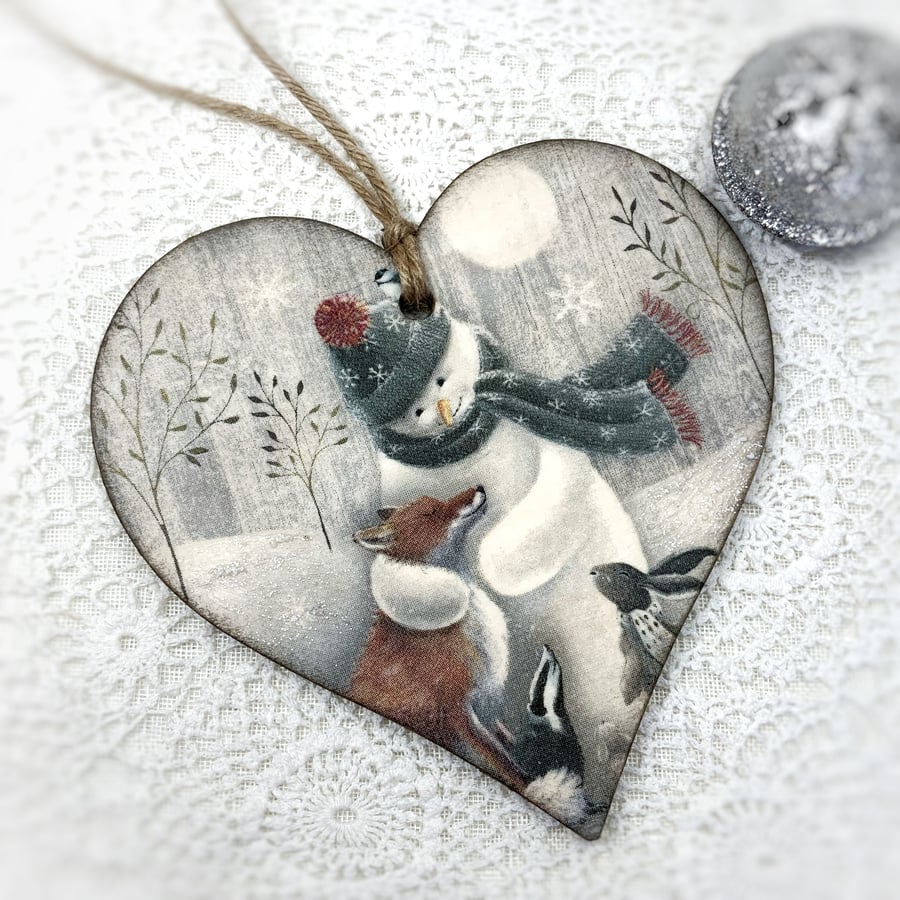 Cute Snowman and Woodland Friends, Snowman Christmas Decorations 