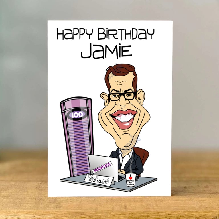 Personalized Quiz Show Birthday Card, dad, mum, sister, brother, son, daughter, 