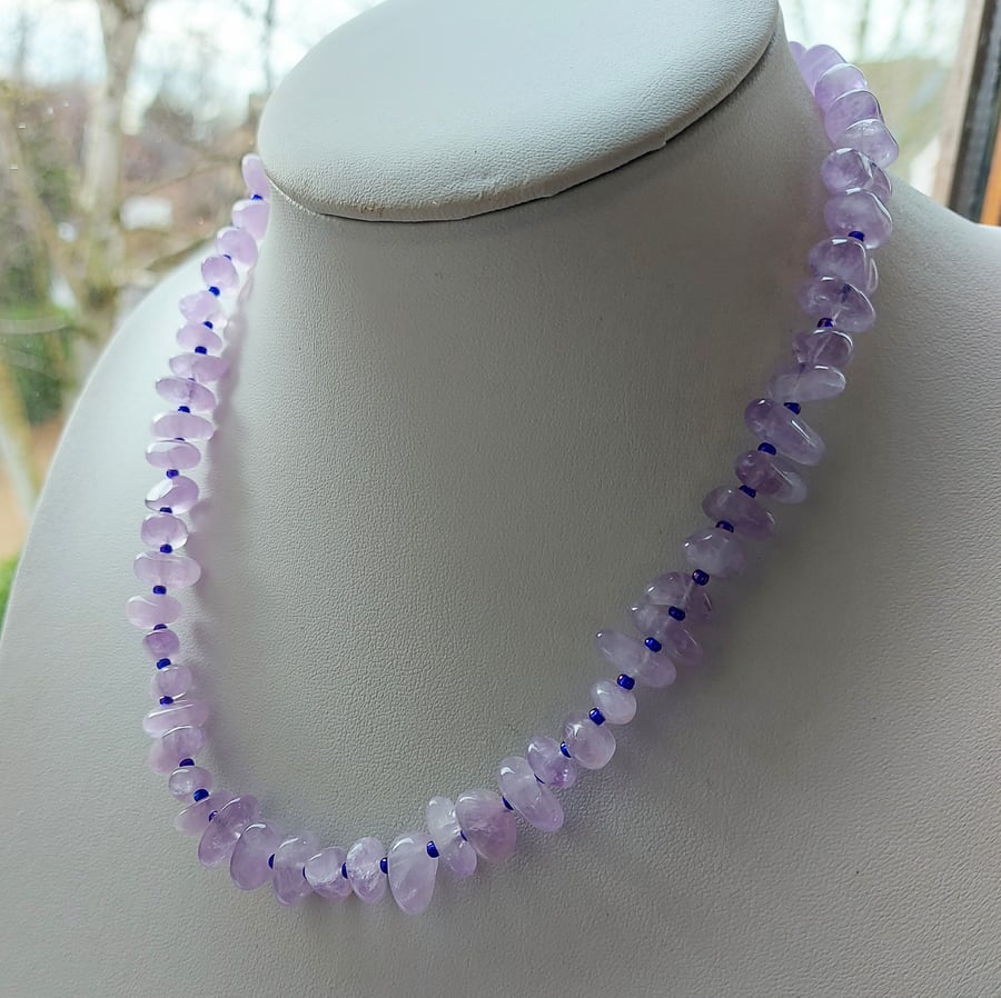 Lavender Amethyst and Sterling Silver Necklace