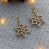 Gold Snowflake Earrings