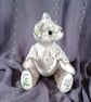 Collector's teddy bear 'Pearl' hand sewn vintage velvet, embroidery and lace. - Image 8